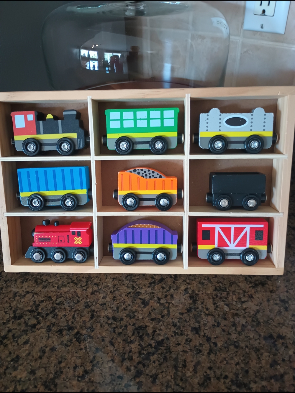 Melissa & Doug Wooden Magnetic Train Engines & Cars (9)  Imaginative Play Retro